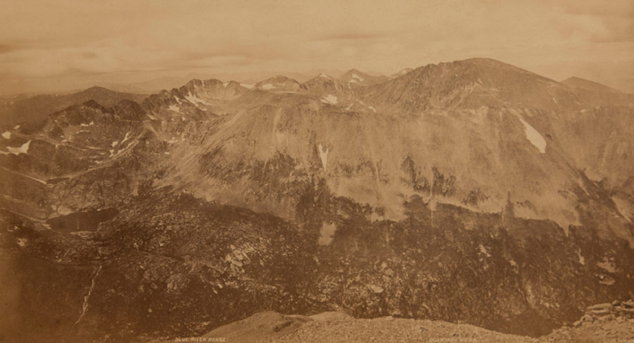 Quandary Peak, Blue River Range in Distance, North from the Summit of Mt. Lincoln