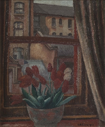 Still Life of Tulips on Window Ledge